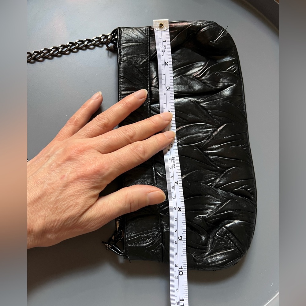 Jessica McClintock Black Quilted Chain-Strap Crossbody Bag - Picture 7 of 7
